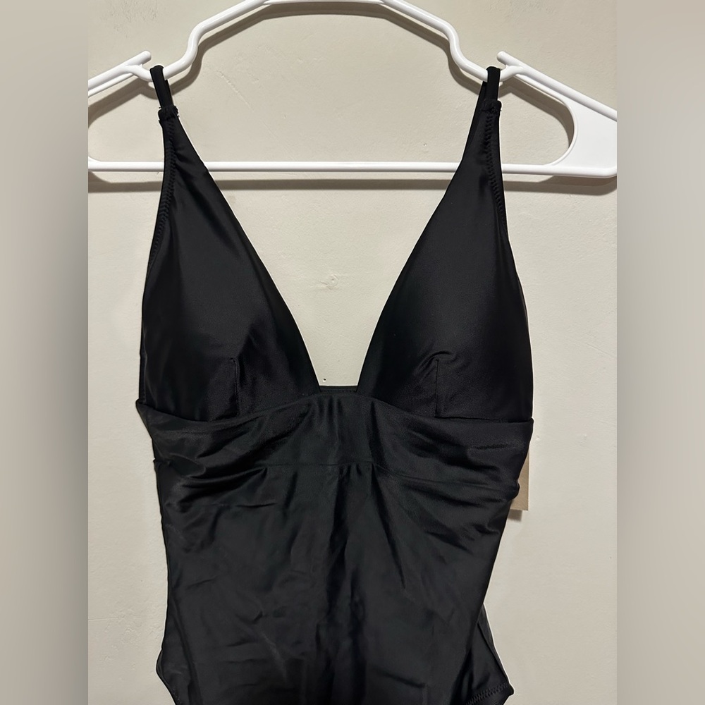 NWT J. Crew Plunge one-piece swimsuit Black Size 2 - Picture 5 of 12
